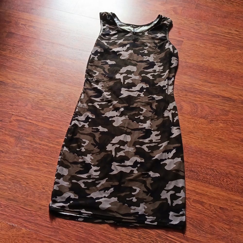 Camouflage Sleeveless Dress